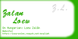 zalan loew business card